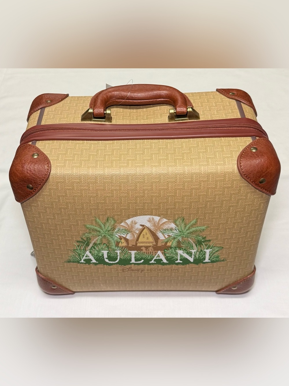 Disney Aulani Resort and Spa Suitcase Trunk Tan & Brown